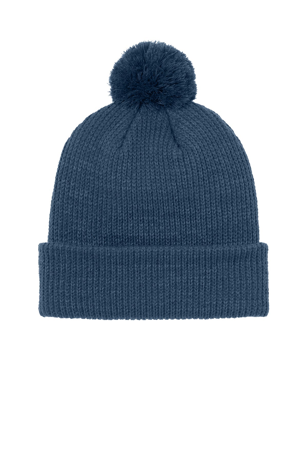 The North Face Pom Custom Beanies, Shady Blue