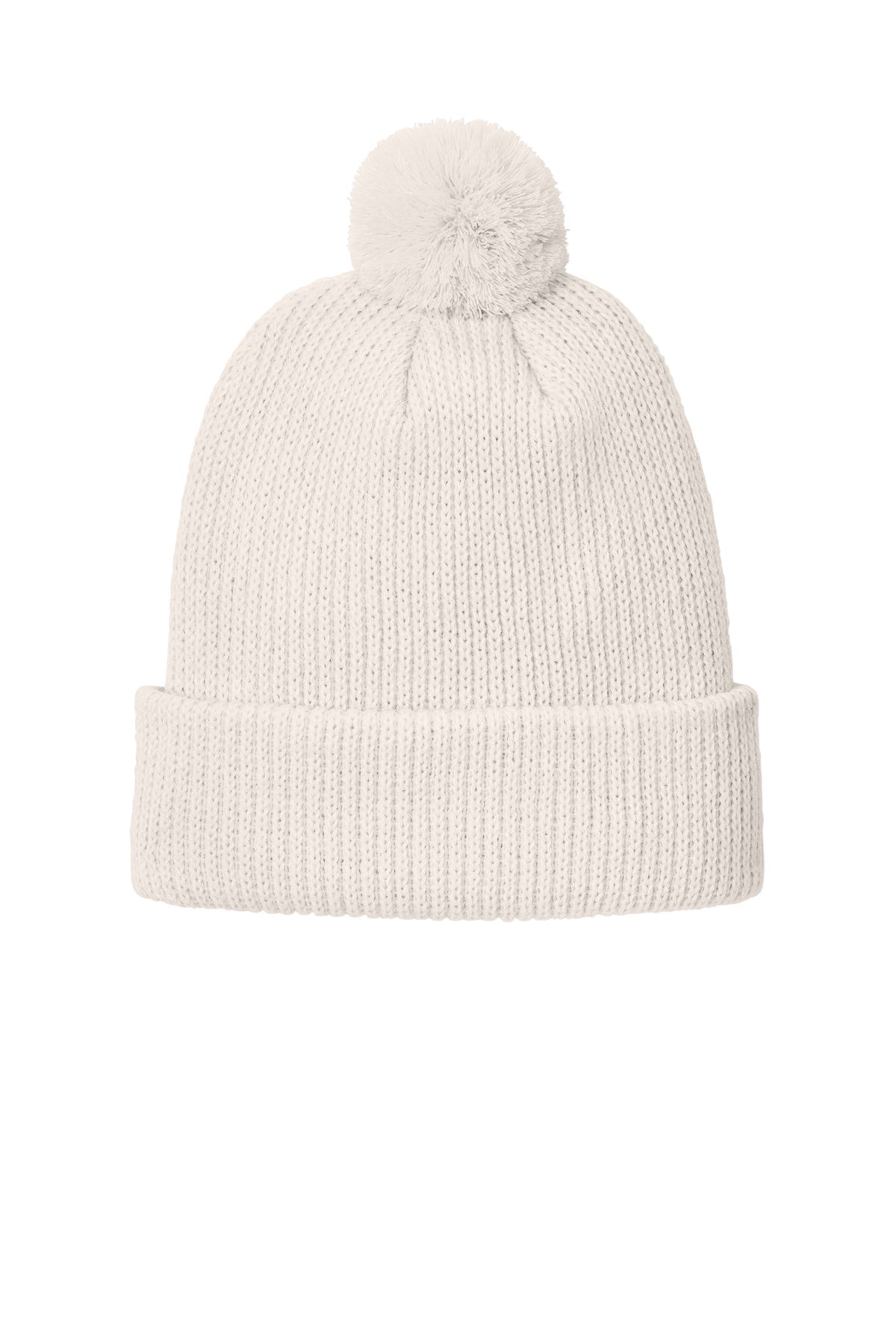 The North Face Pom Custom Beanies, Vintage White