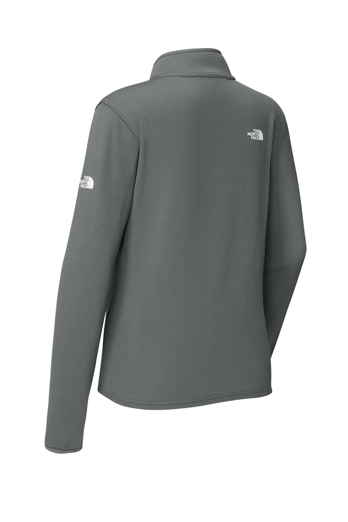 The North Face Womens Aim Full-Zip Fleece Custom Jackets, Smoked Pearl Grey