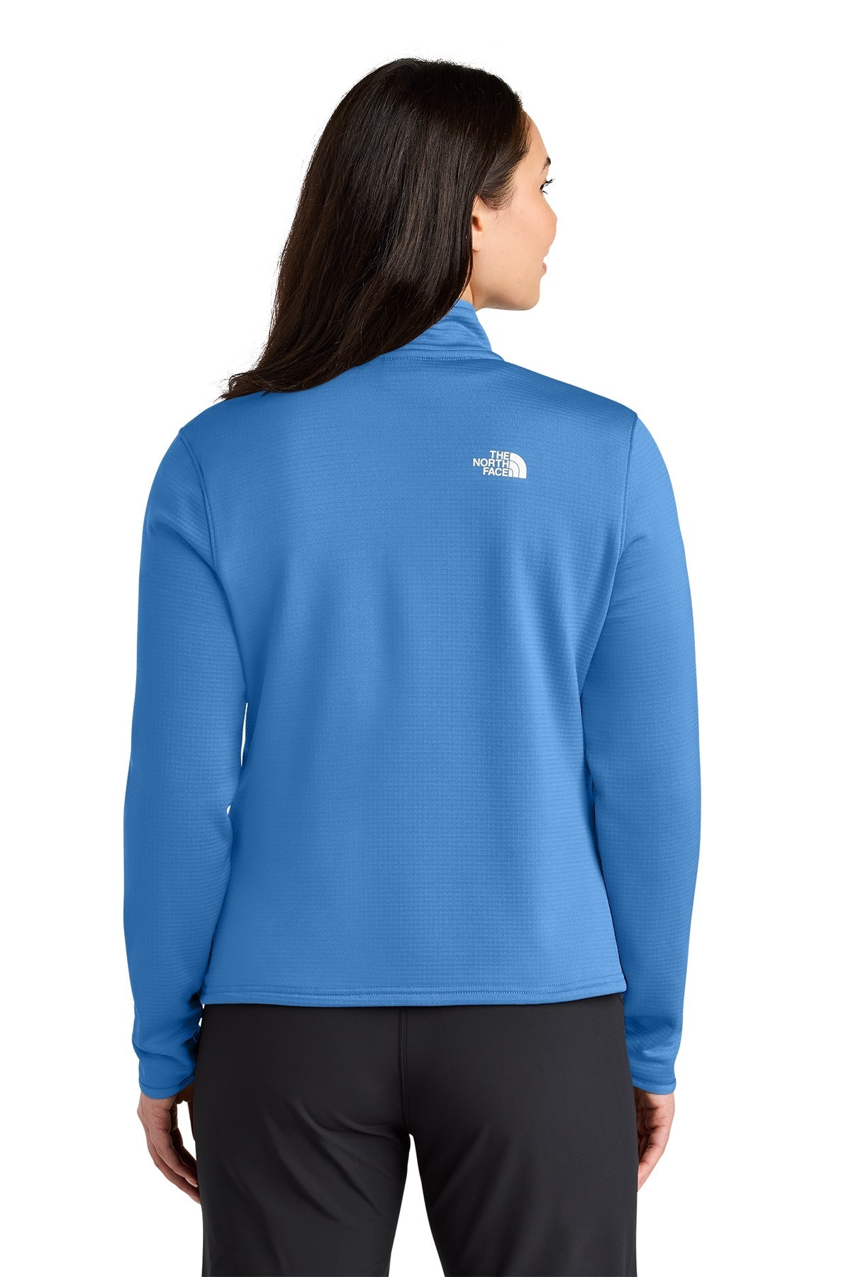 The North Face Womens Aim 1/4-Zip Custom Fleeces, Marina Blue [Executive Construction]