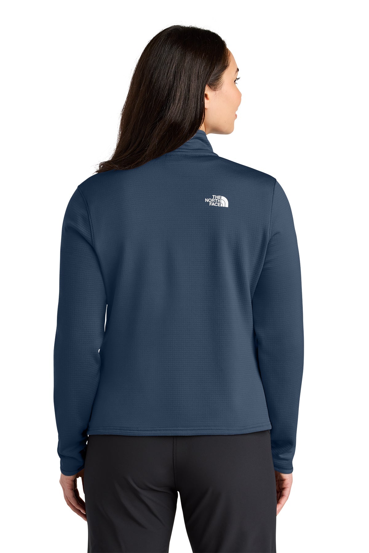 The North Face Womens Aim 1/4-Zip Custom Fleeces, Summit Navy [Executive Construction]