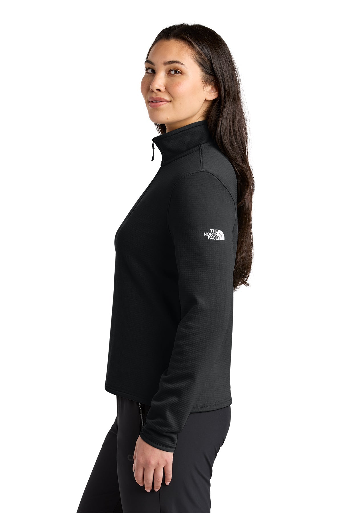 The North Face Womens Aim 1/4-Zip Custom Fleeces, TNF Black