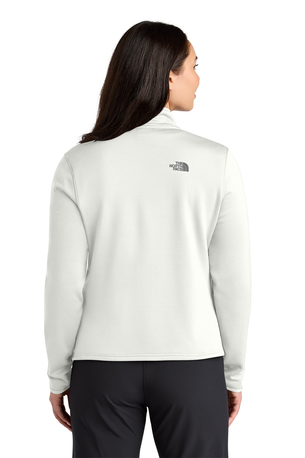The North Face Womens Aim 1/4-Zip Custom Fleeces, White Dune