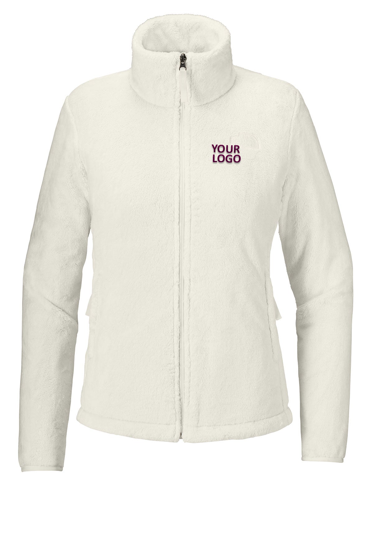 The North Face Womens Osito Fleece Custom Jackets, White Dune [Islamic Center of Frisco]