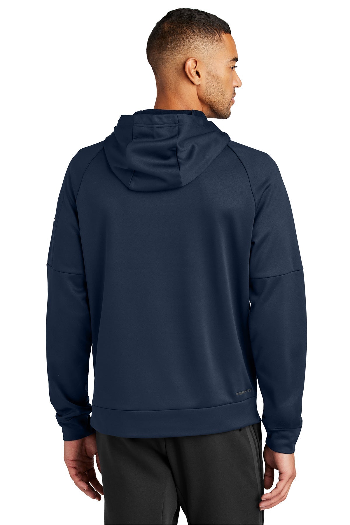 Nike Therma-FIT Pocket Pullover Branded Hoodies, Navy [Zura Bio]