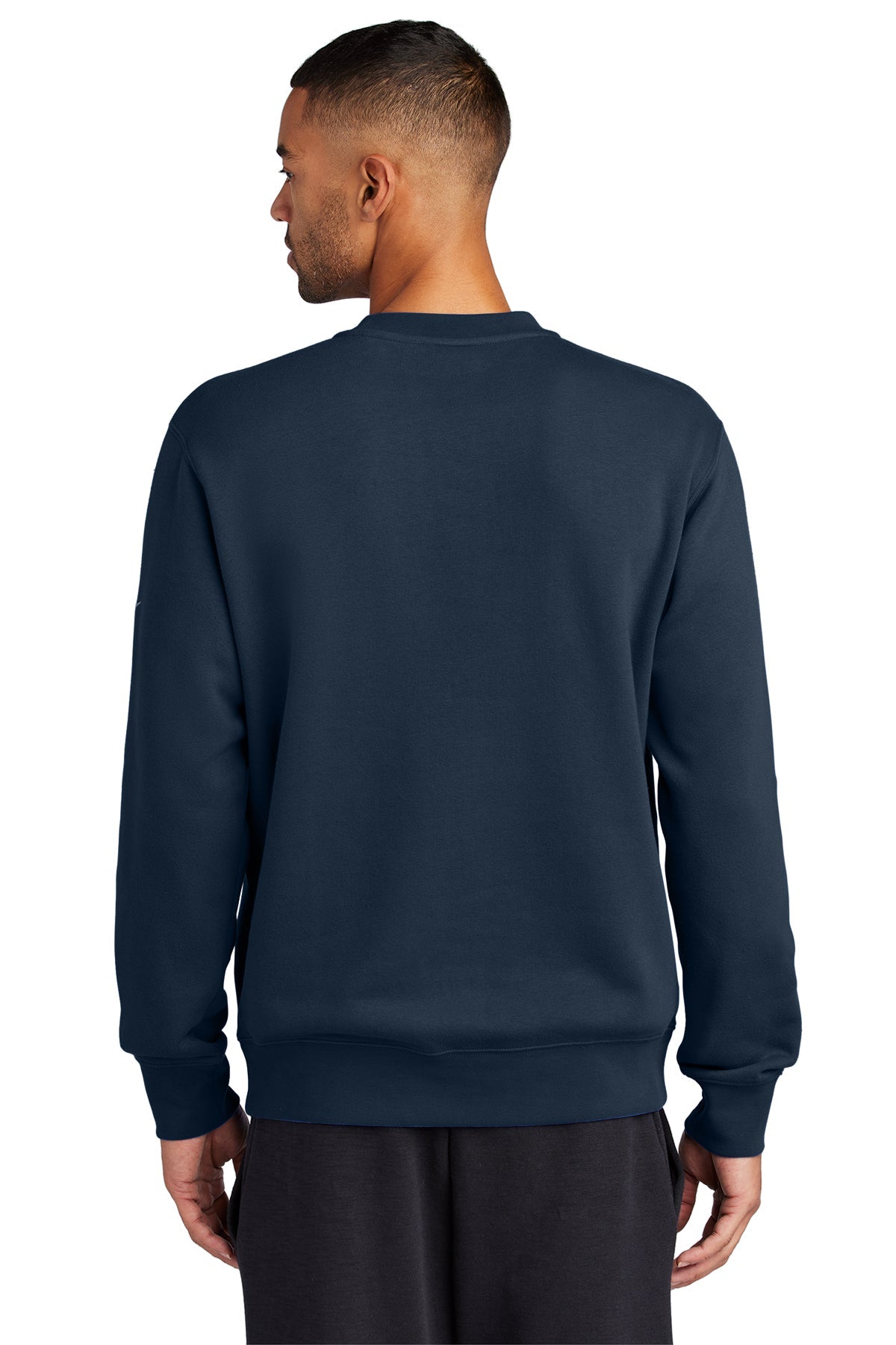 Nike Club Fleece Swoosh Custom Crews, Midnight Navy [The Braff Group]