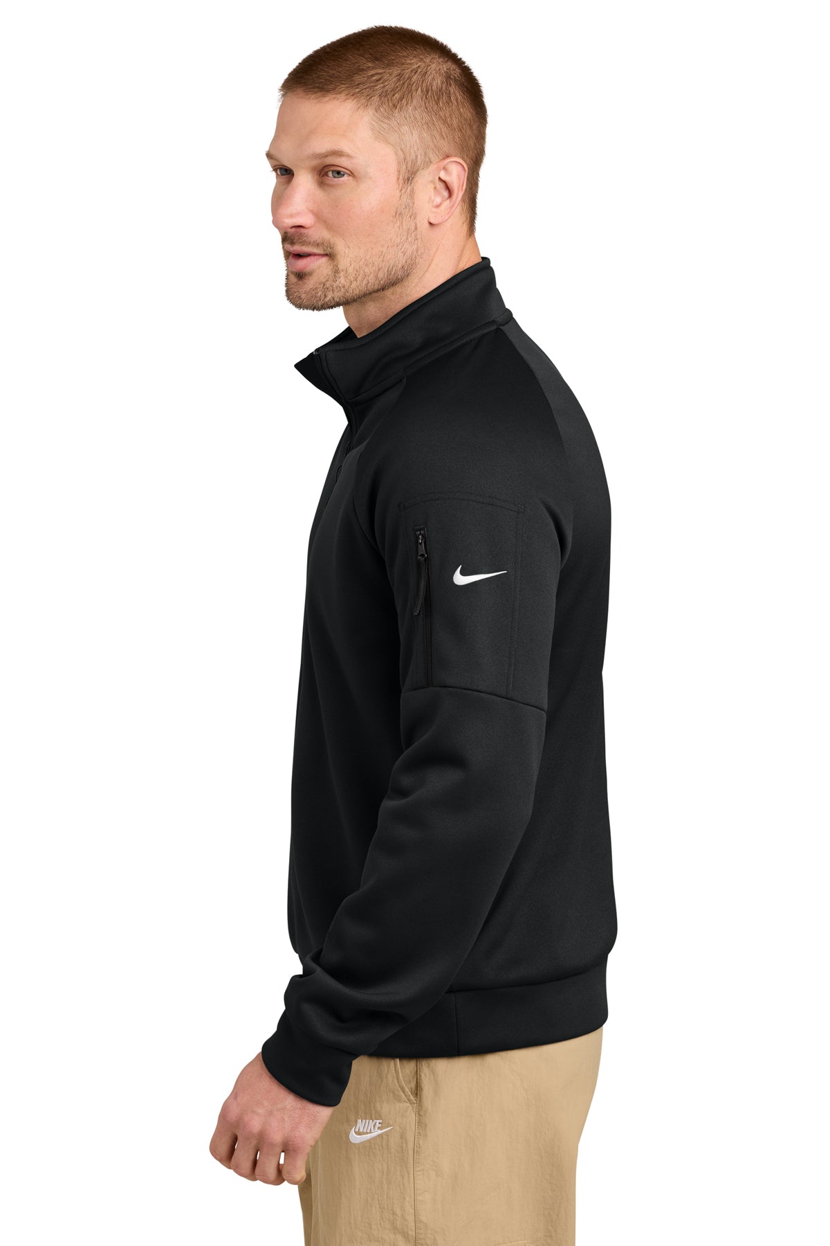 Nike Therma-FIT Custom Pocket 1/4-Zips, Black