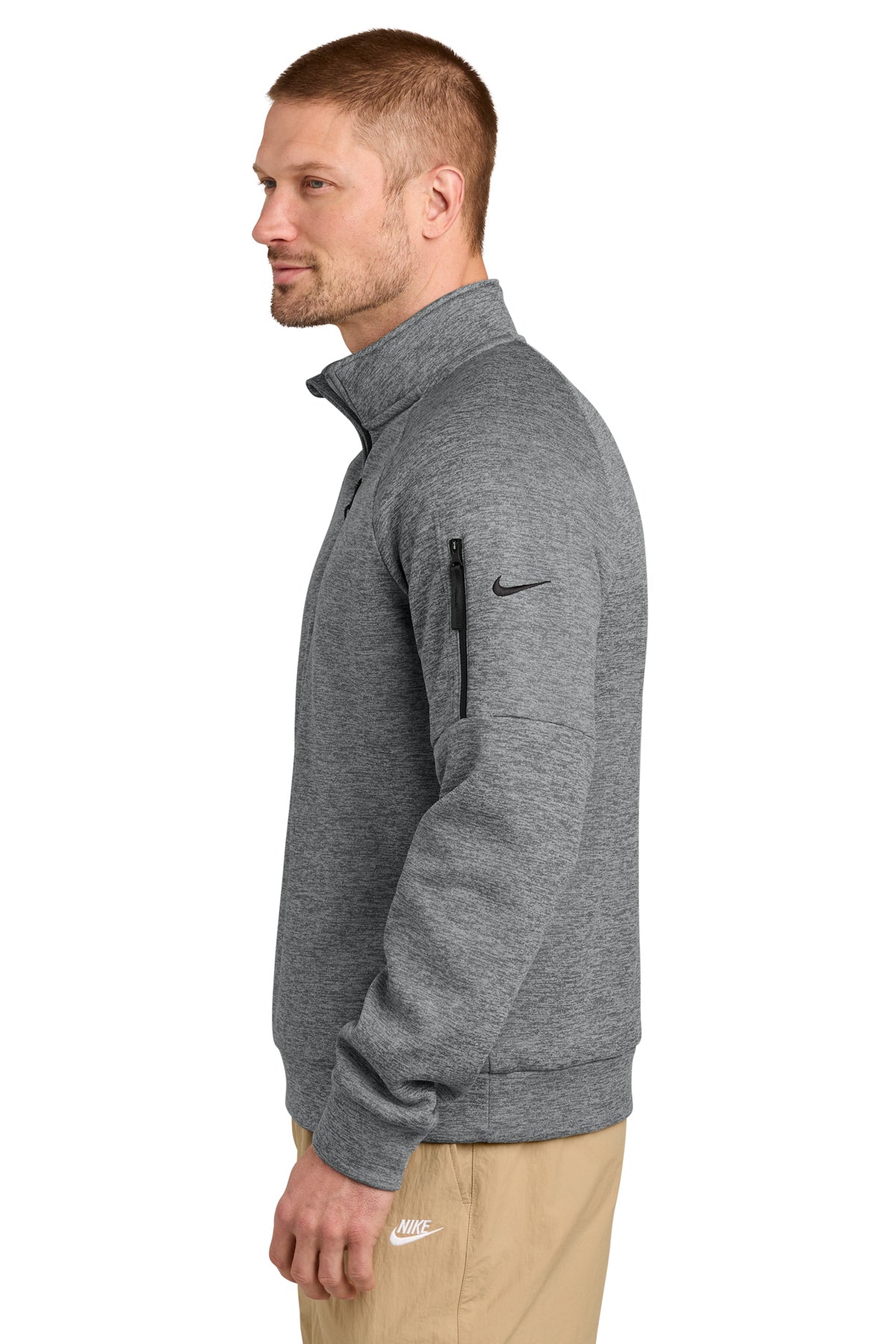 Nike Therma-FIT Custom Pocket 1/4-Zips, Dark Grey Heather