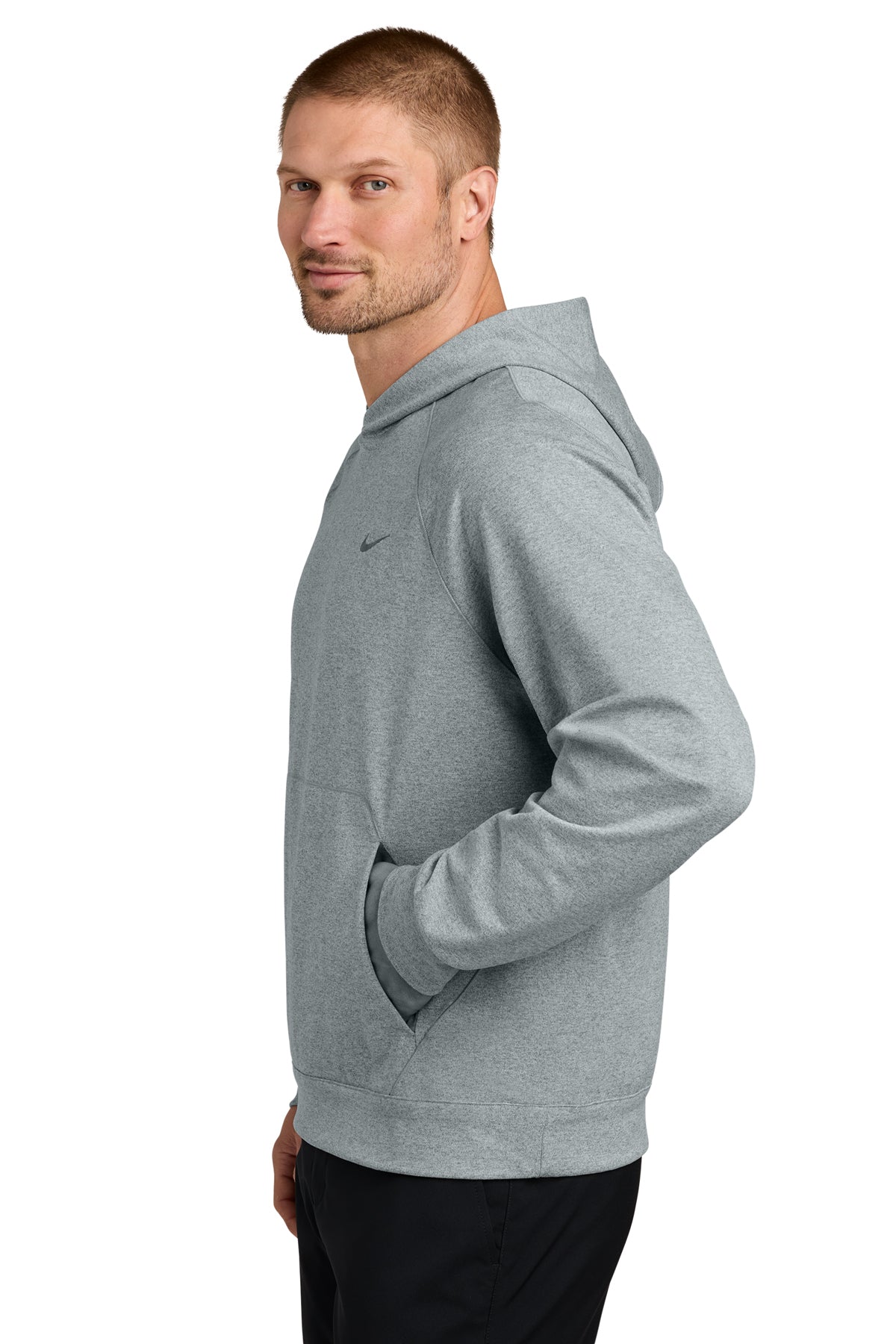 Nike Dri-Fit Primary Custom Hoodies, Cool Grey Heather
