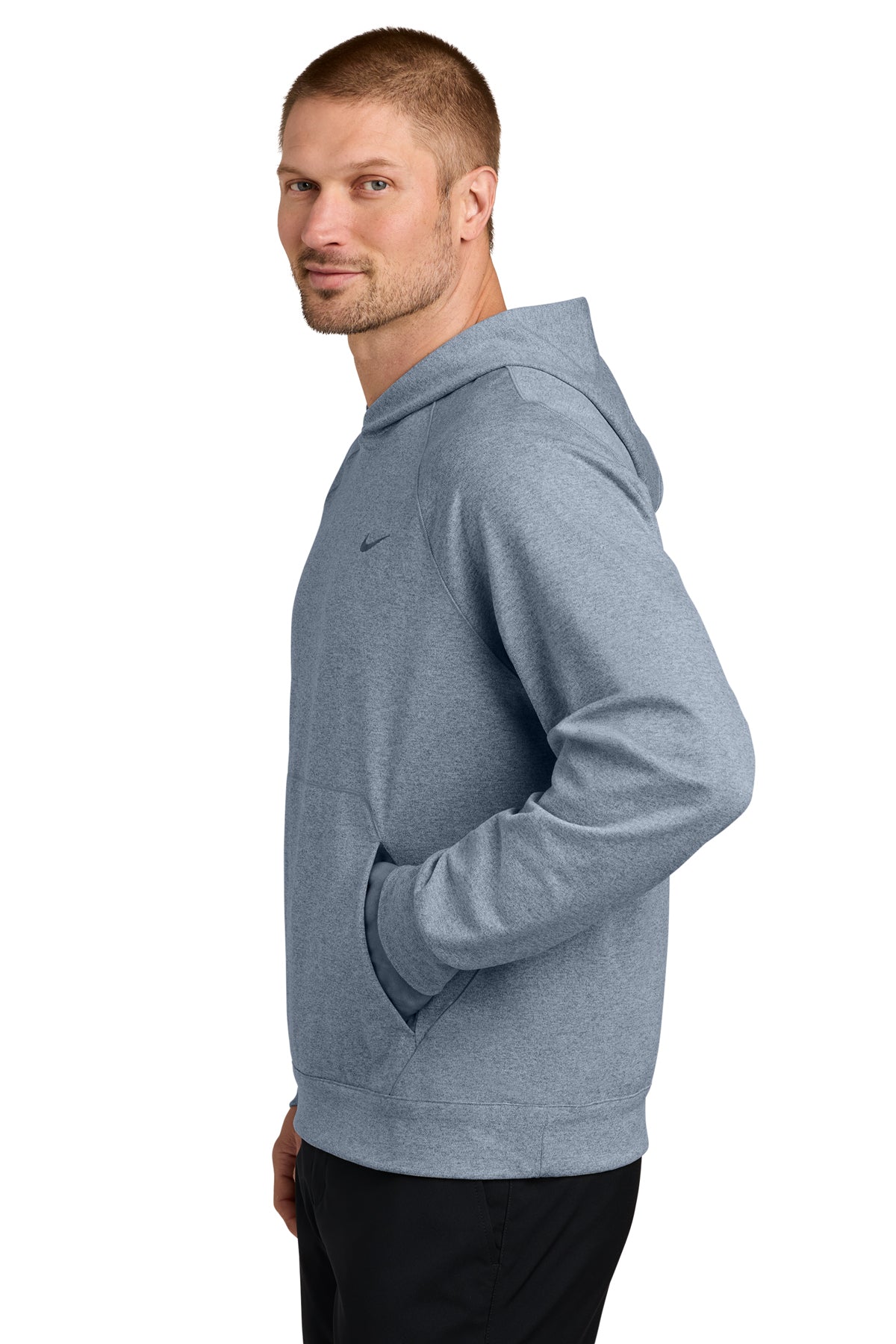 Nike Dri-Fit Primary Custom Hoodies, Navy Heather