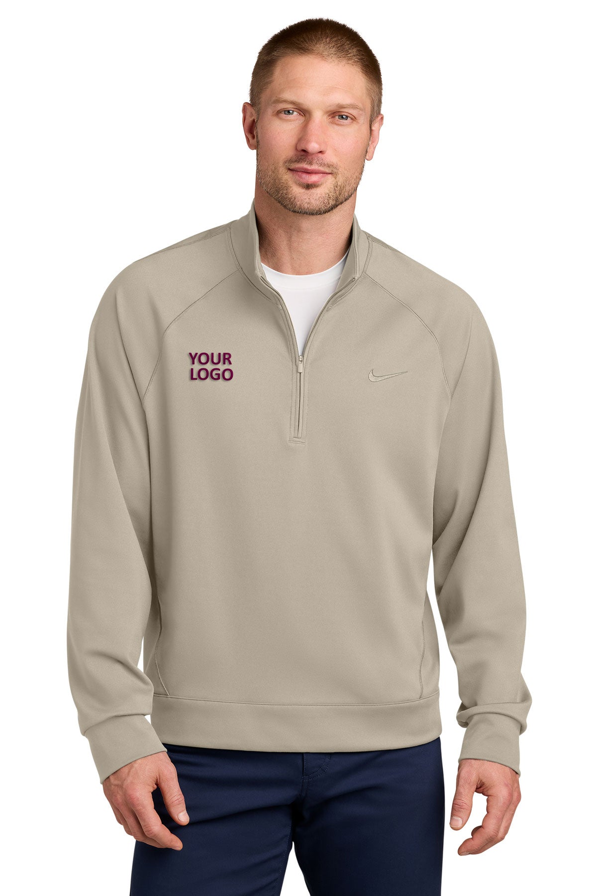Nike Dri-FIT Custom Primary 1/4-Zips, Desert Khaki
