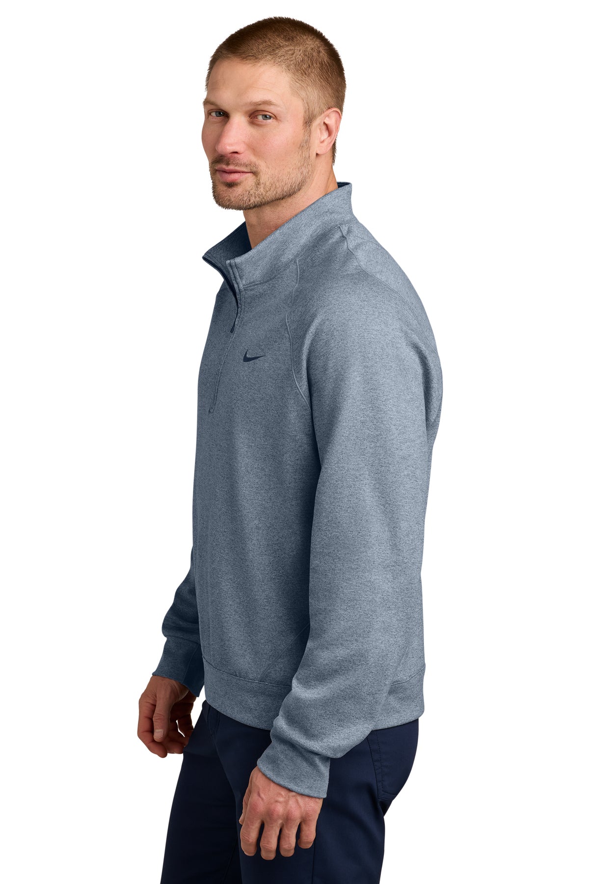 Nike Dri-FIT Custom Primary 1/4-Zips, Navy Heather