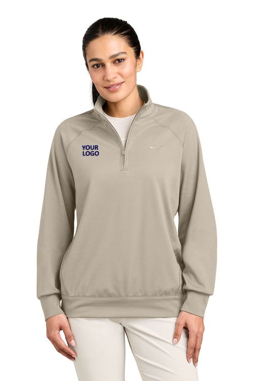 Nike Women’s Dri-FIT Custom Primary 1/4-Zips, Desert Khaki