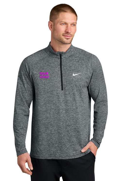Nike Women’s Dri-FIT Custom Stride 1/2-Zips, Black Heather