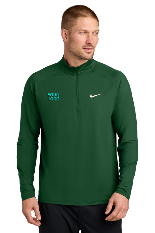 Nike Women’s Dri-FIT Custom Stride 1/2-Zips, Dark Green