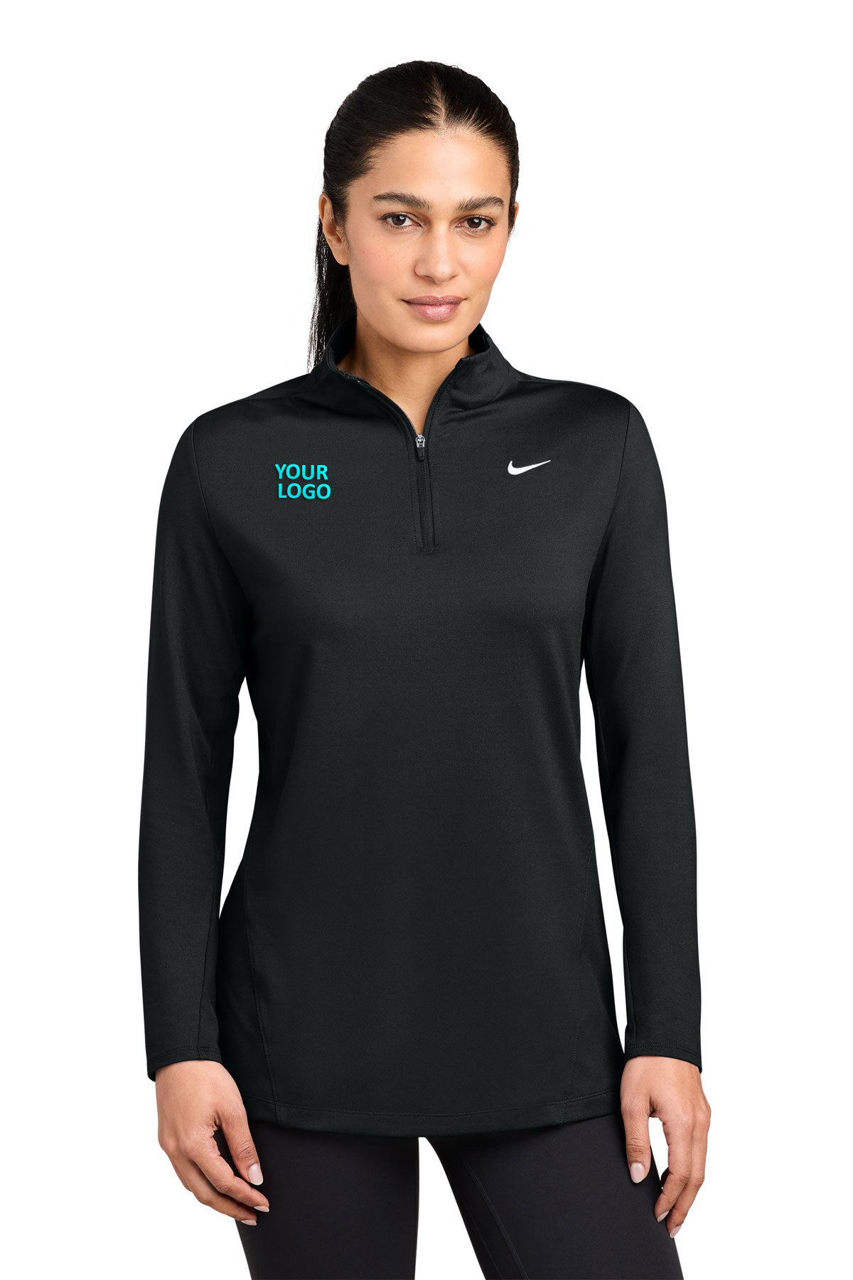 Nike Women’s Dri-FIT Custom Stride 1/2-Zips, Black