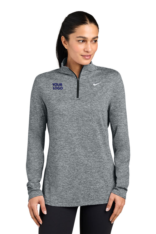 Nike Dri-FIT Custom Stride 1/2-Zips, Black Heather