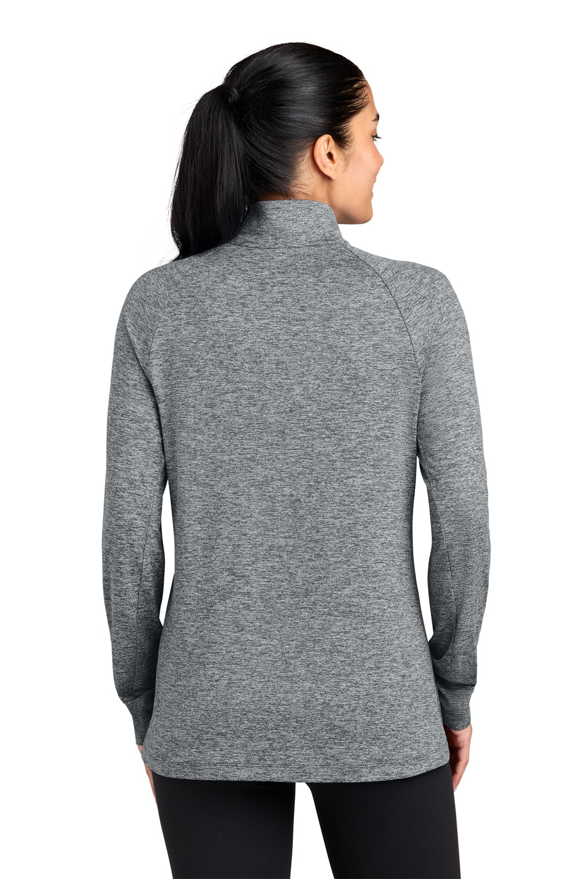 Nike Women’s Dri-FIT Custom Stride 1/2-Zips, Black Heather
