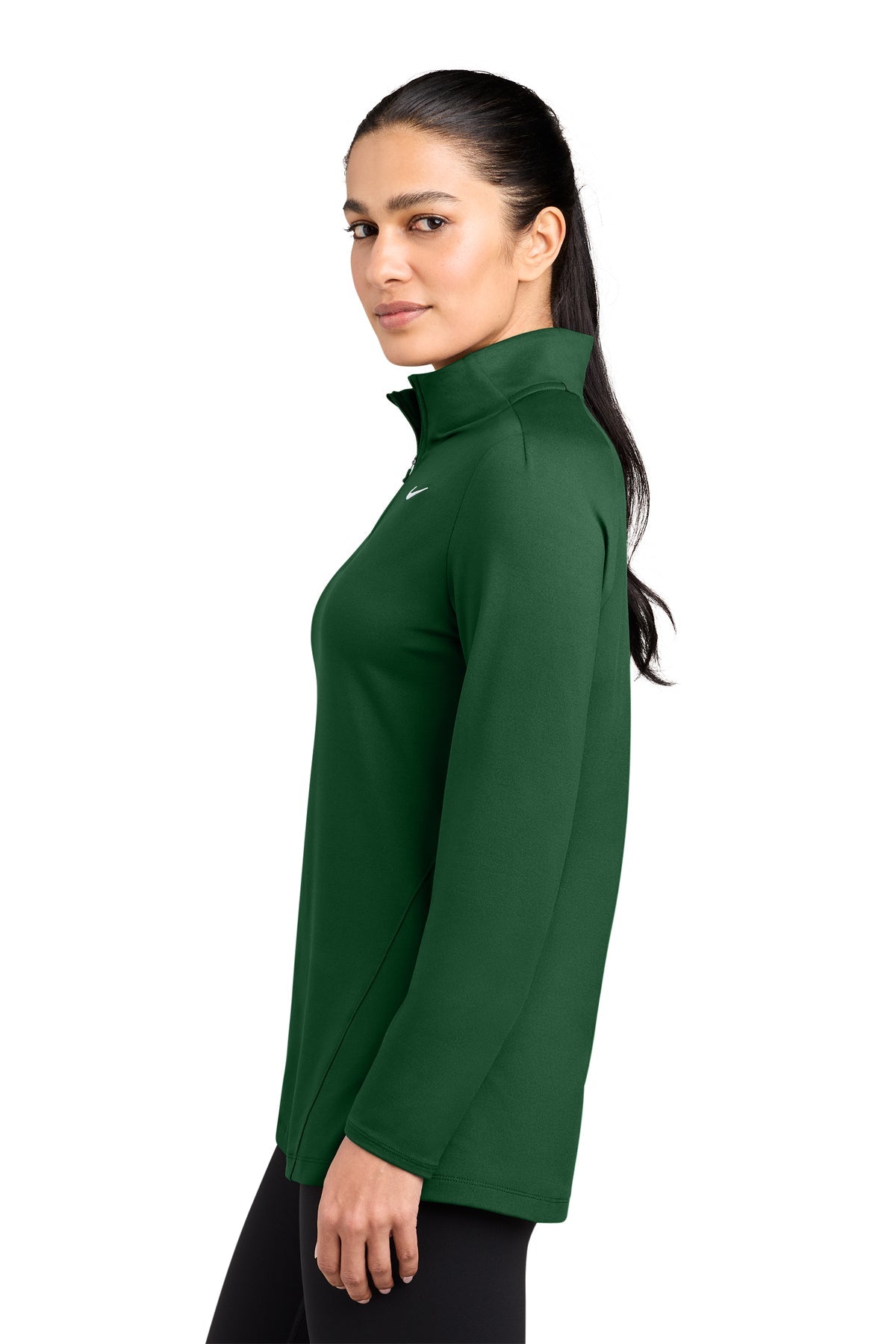 Nike Women’s Dri-FIT Custom Stride 1/2-Zips, Dark Green [Gershman Investment Corp.]