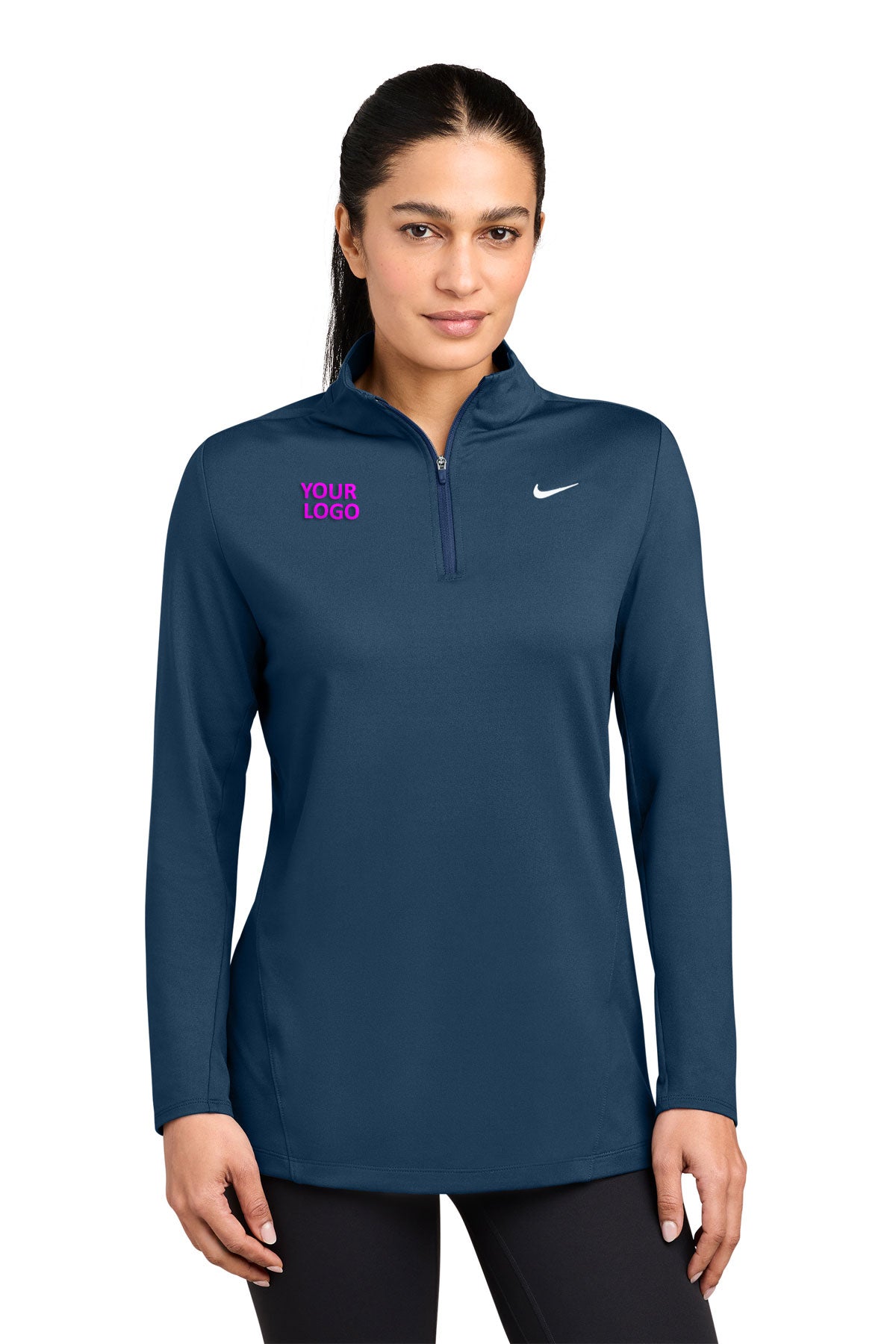 Nike Women’s Dri-FIT Custom Stride 1/2-Zips, Navy