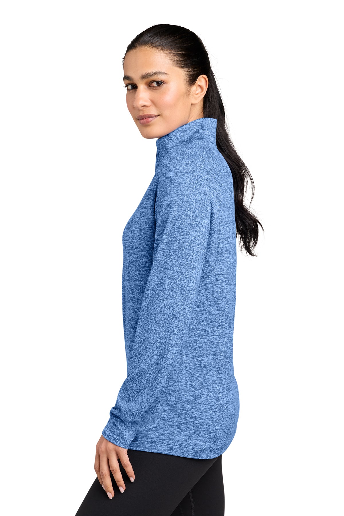 Nike Women’s Dri-FIT Custom Stride 1/2-Zips, Royal Heather