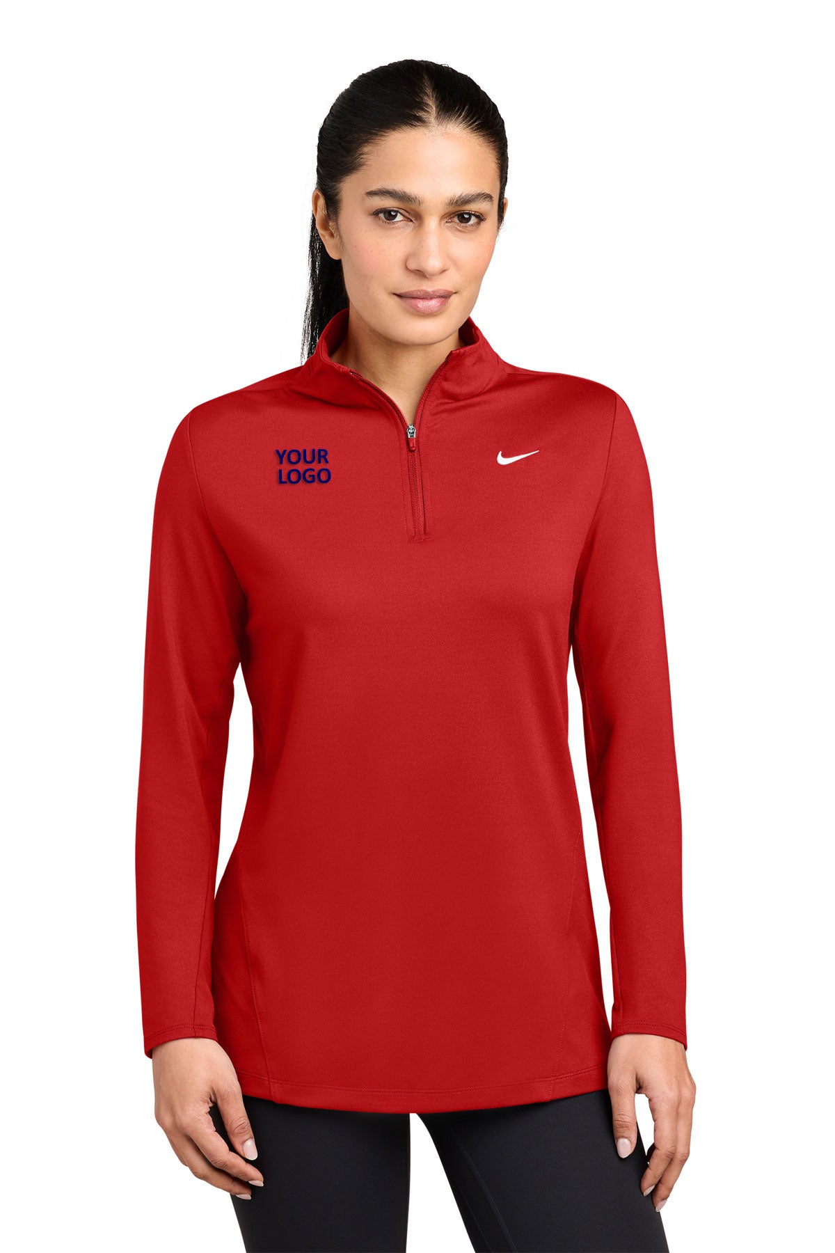 Nike Women’s Dri-FIT Custom Stride 1/2-Zips, Scarlet
