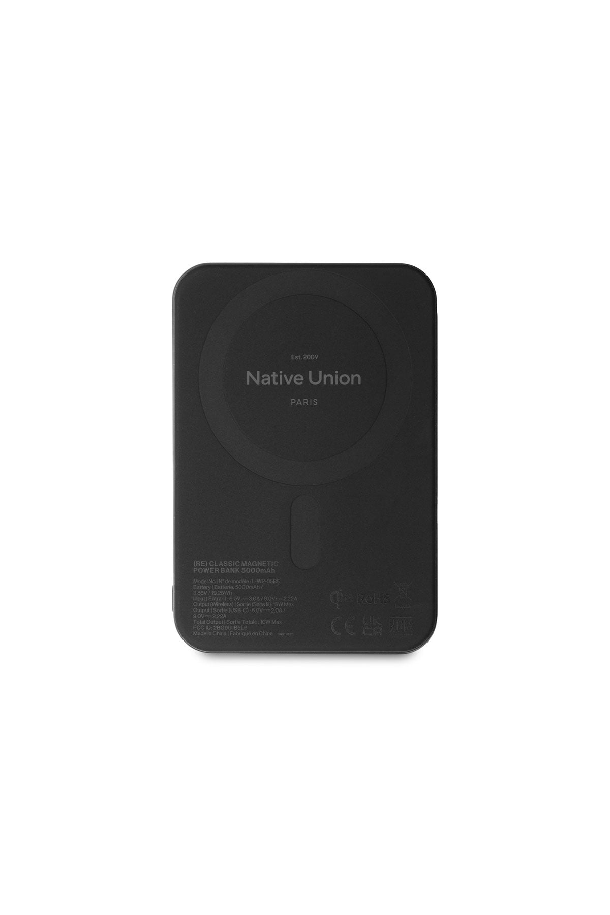 Native Union (RE)Classic Magnetic Custom Power Bank 5000mAh, Black