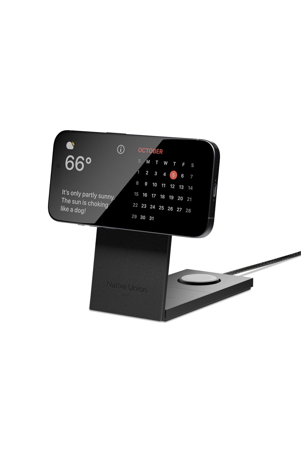 Native Union Rise 3-IN-1 Qi2 Wireless Custom Charger, Black