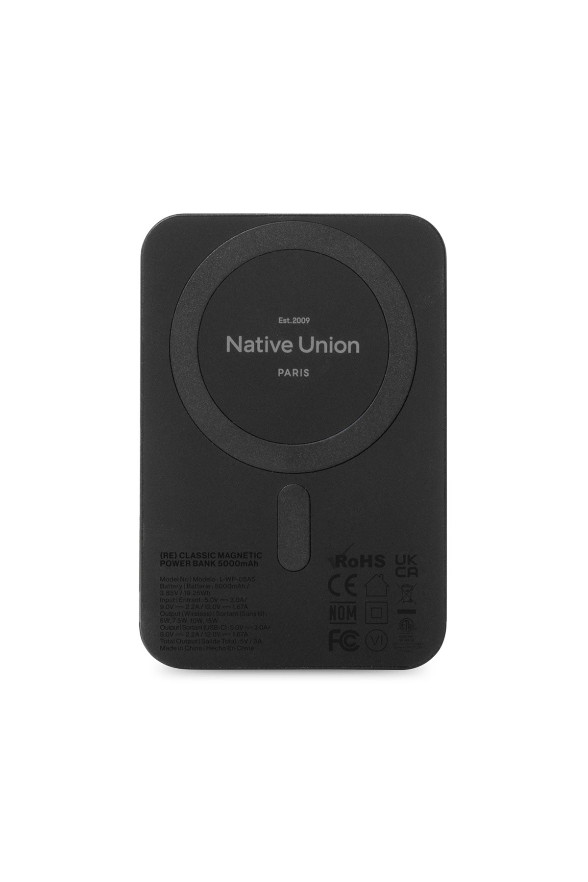 Native Union (RE)Classic Magnetic Custom Power Bank 10000mAh, Black