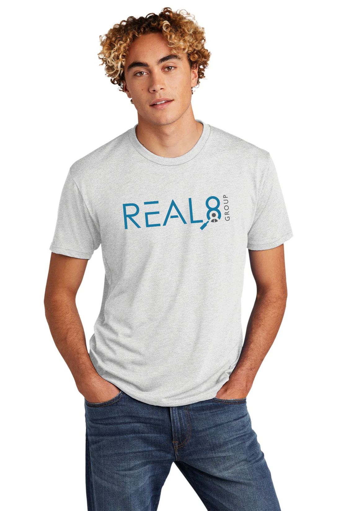 Next Level Unisex Tri Blend Tee, Heather White [Real8 Group]
