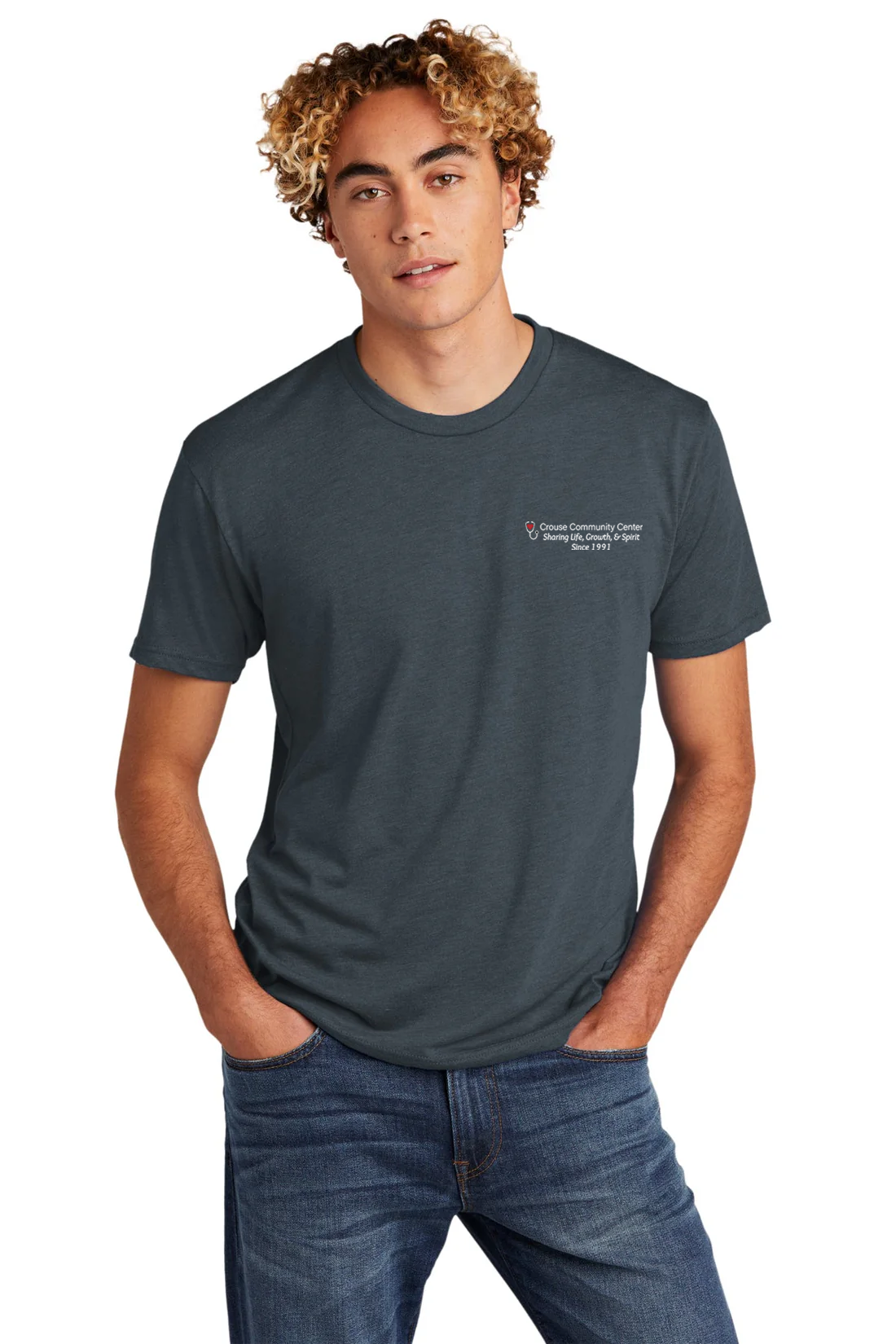 Next Level Unisex Tri Blend Tee, Indigo [Crouse Community Center, Inc.]
