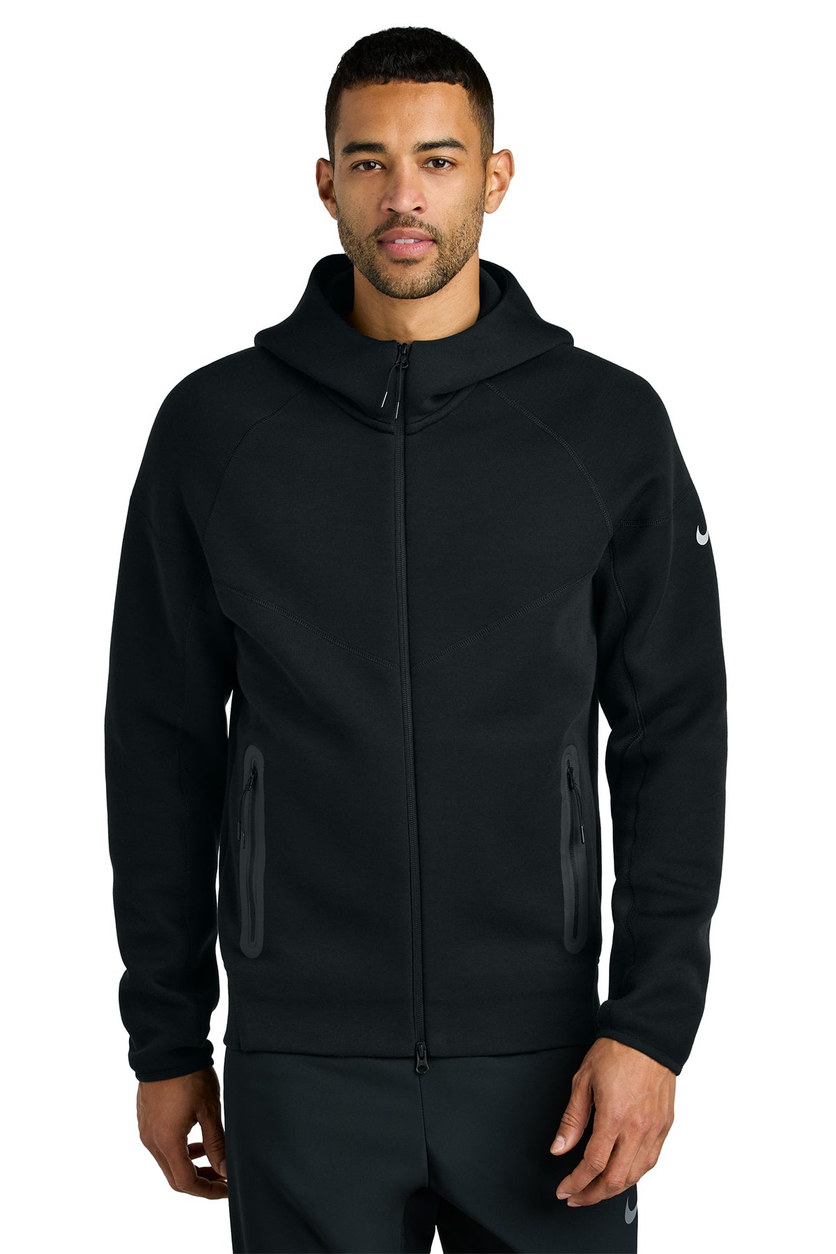 Custom Nike Tech Fleece Full-Zip Hoodies Black