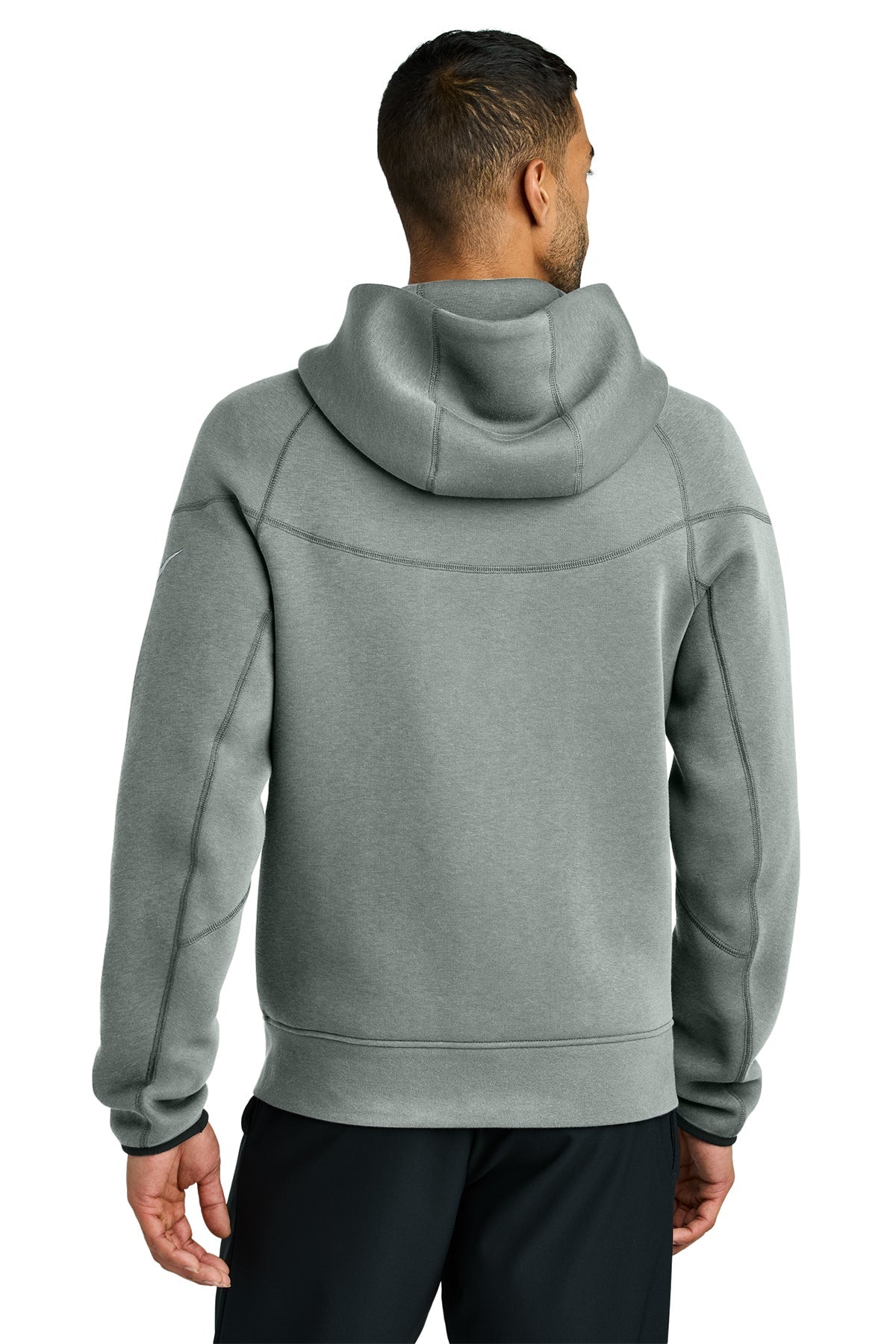Custom Nike Tech Fleece Full-Zip Hoodies Dark Grey Heather