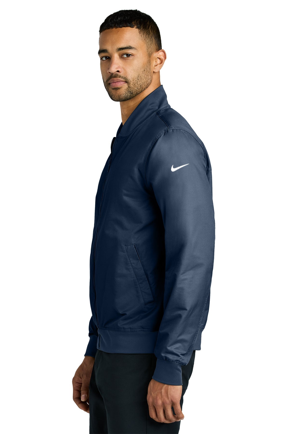 Nike Bomber Custom Jackets, Midnight Navy [River Valley School]