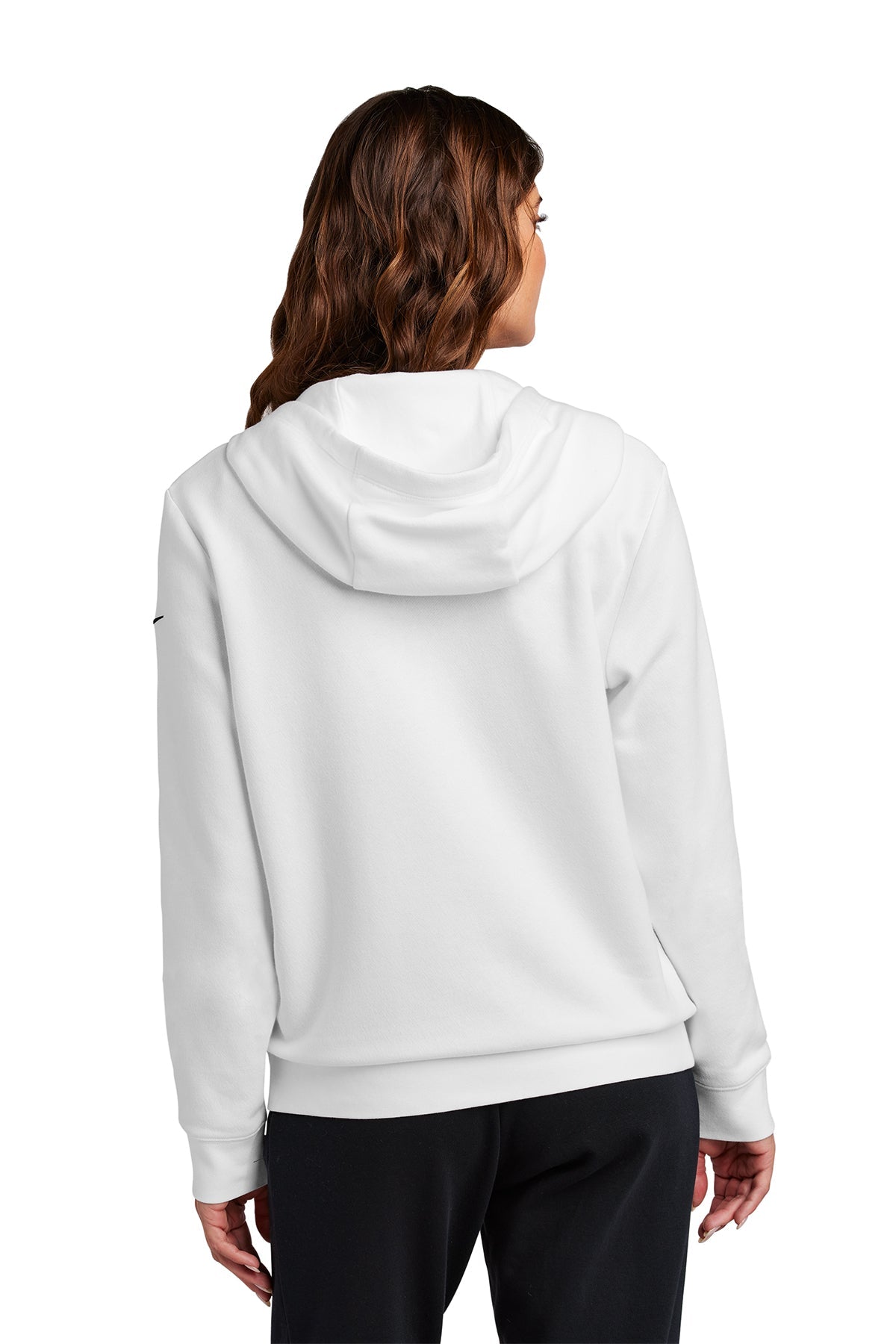 Nike Ladies Club Fleece Full-Zip Custom Hoodies, White