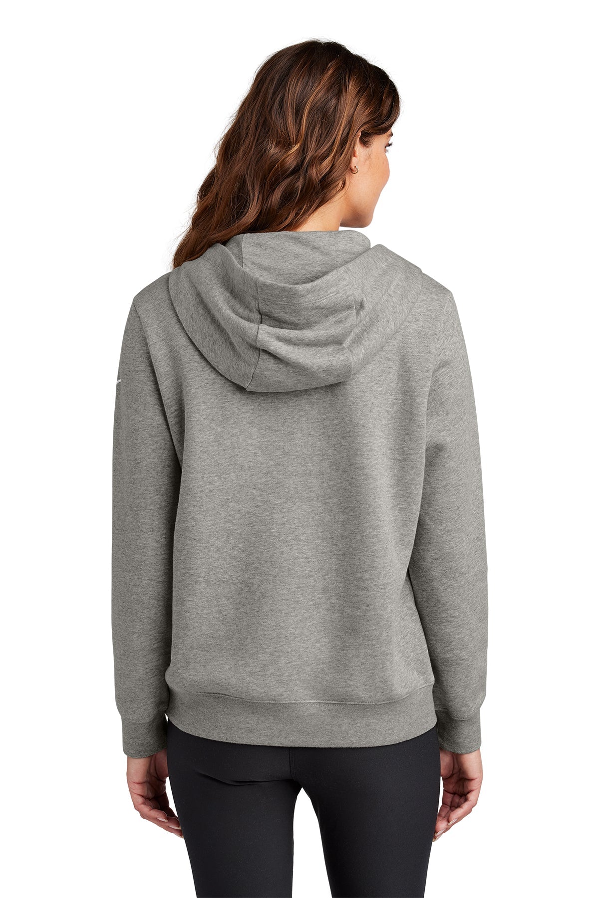 Nike Ladies Club Fleece Pullover Custom Hoodies, Dark Grey Heather [Crouse Community Center, Inc.]