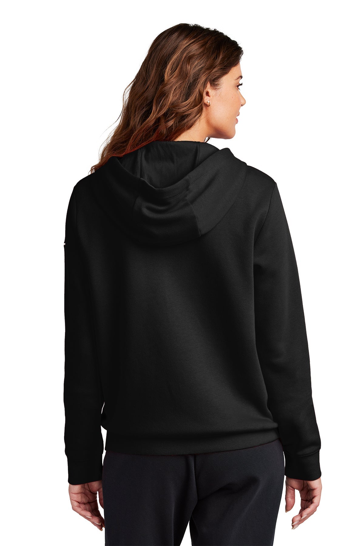 Nike Ladies Club Fleece Full-Zip Custom Hoodies, Black [The Braff Group]