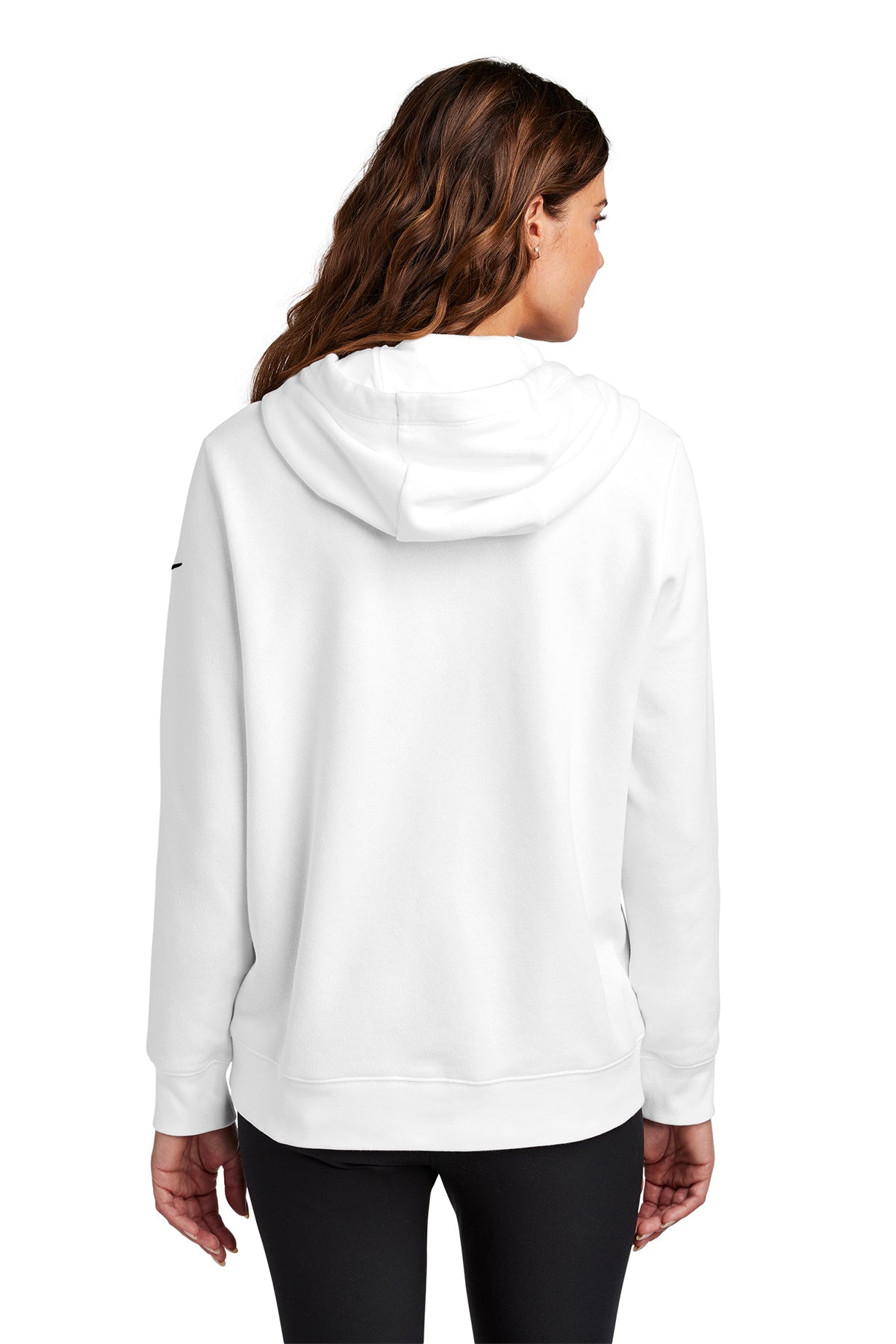 Nike Ladies Club Fleece Pullover Custom Hoodies, White [Gershman Investment Corp.]