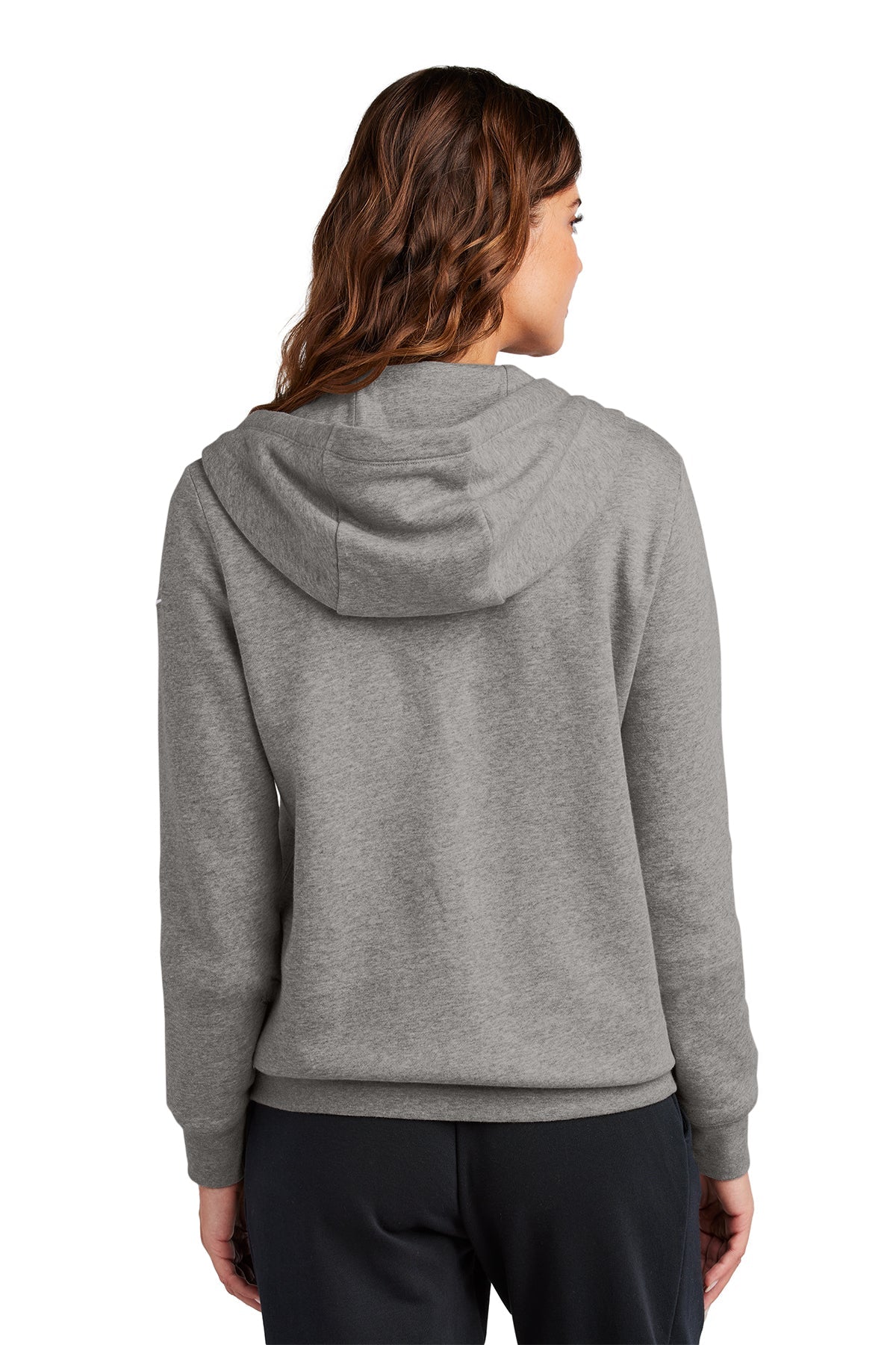 Nike Ladies Club Fleece Full-Zip Custom Hoodies, Charcoal Heather