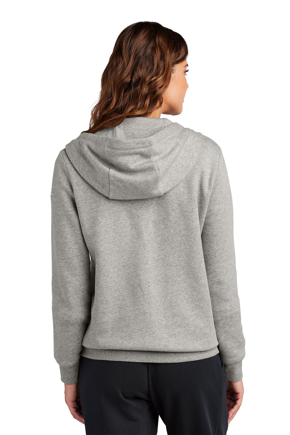 Nike Ladies Club Fleece Full-Zip Custom Hoodies, Dark Grey Heather