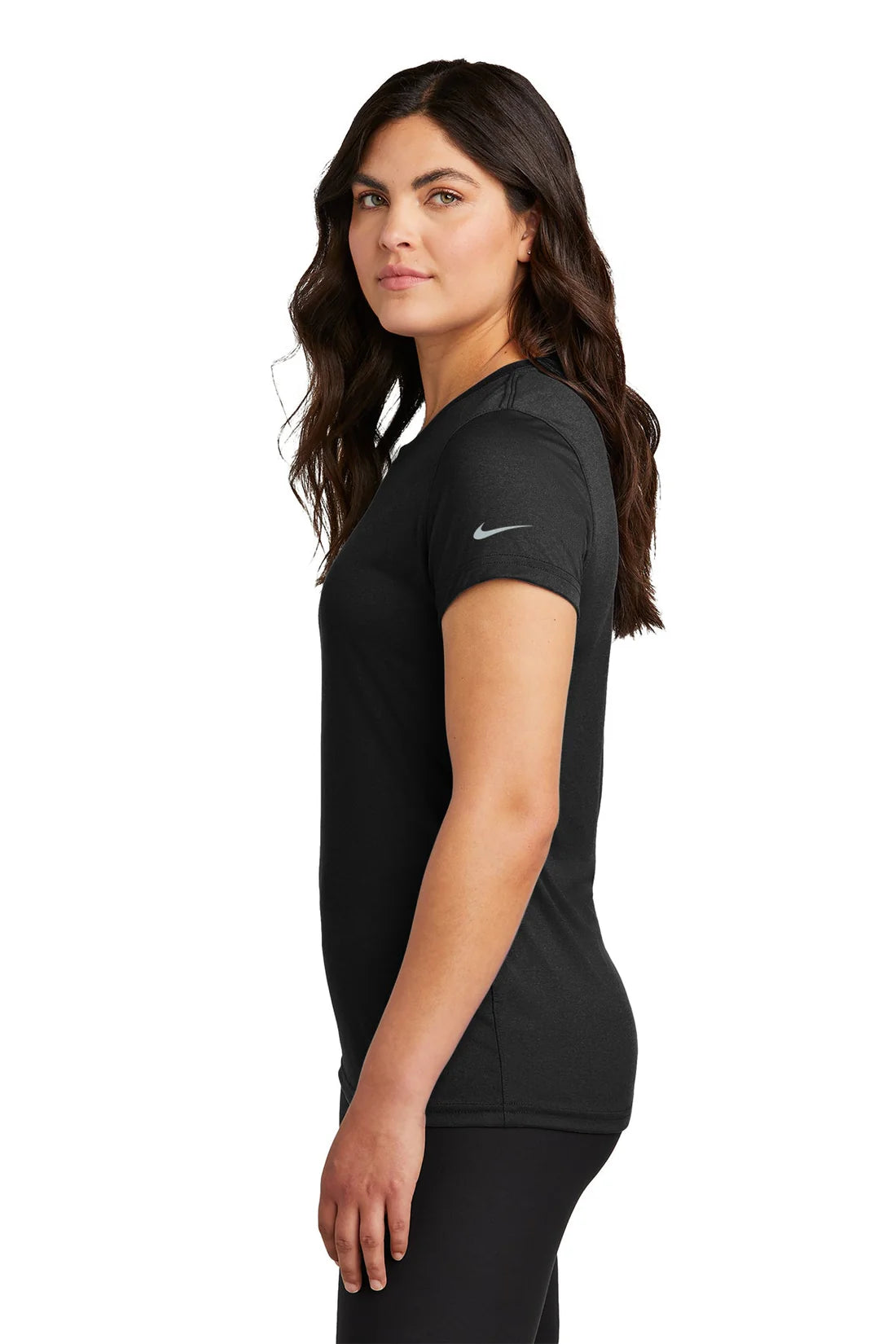 Nike Ladies Swoosh Sleeve rLegend Tee, Black [Brown Harris Stevens]