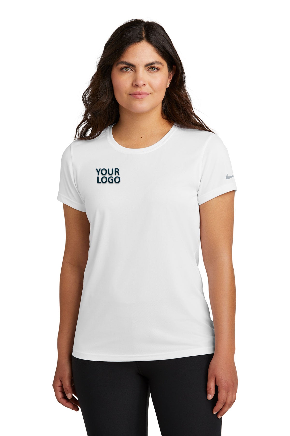 Nike Ladies Swoosh Sleeve rLegend Customized Tee's, White [Altius Mind & Performance]