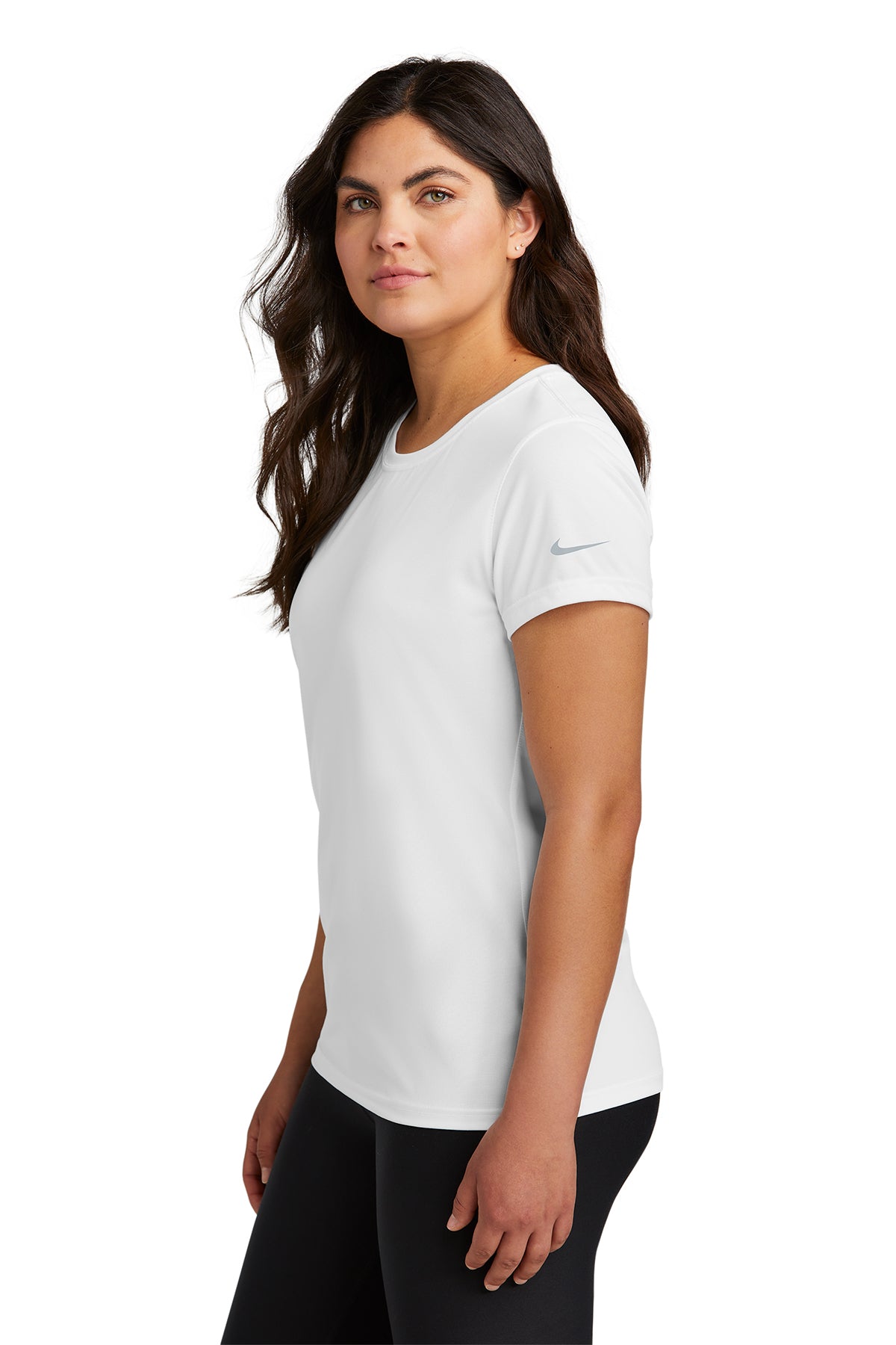 Nike Ladies Swoosh Sleeve rLegend Customized Tee's, White [Altius Mind & Performance]