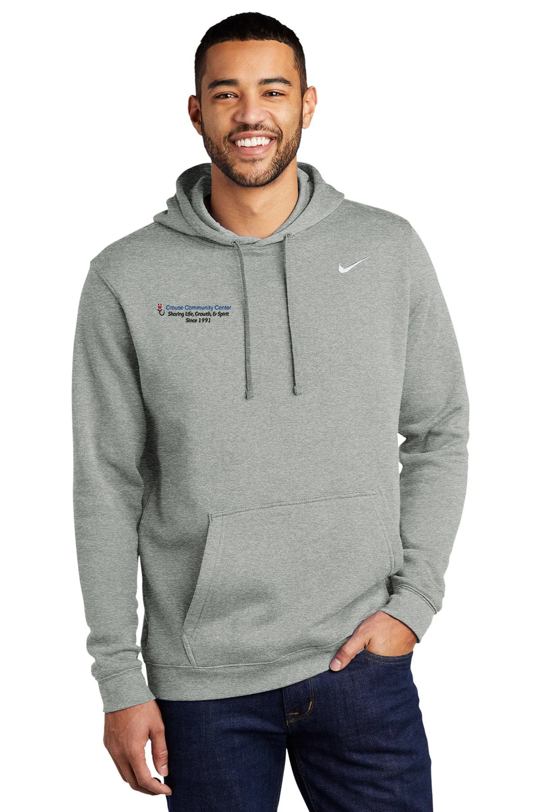 Nike Club Fleece Hoodie, Dark Grey Heather [Crouse Community Center, Inc.]