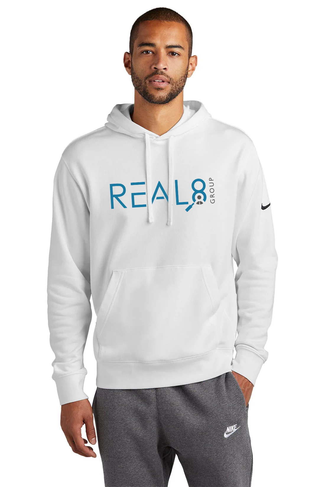 Nike Club Swoosh Hoodie, White [Real8 Group]