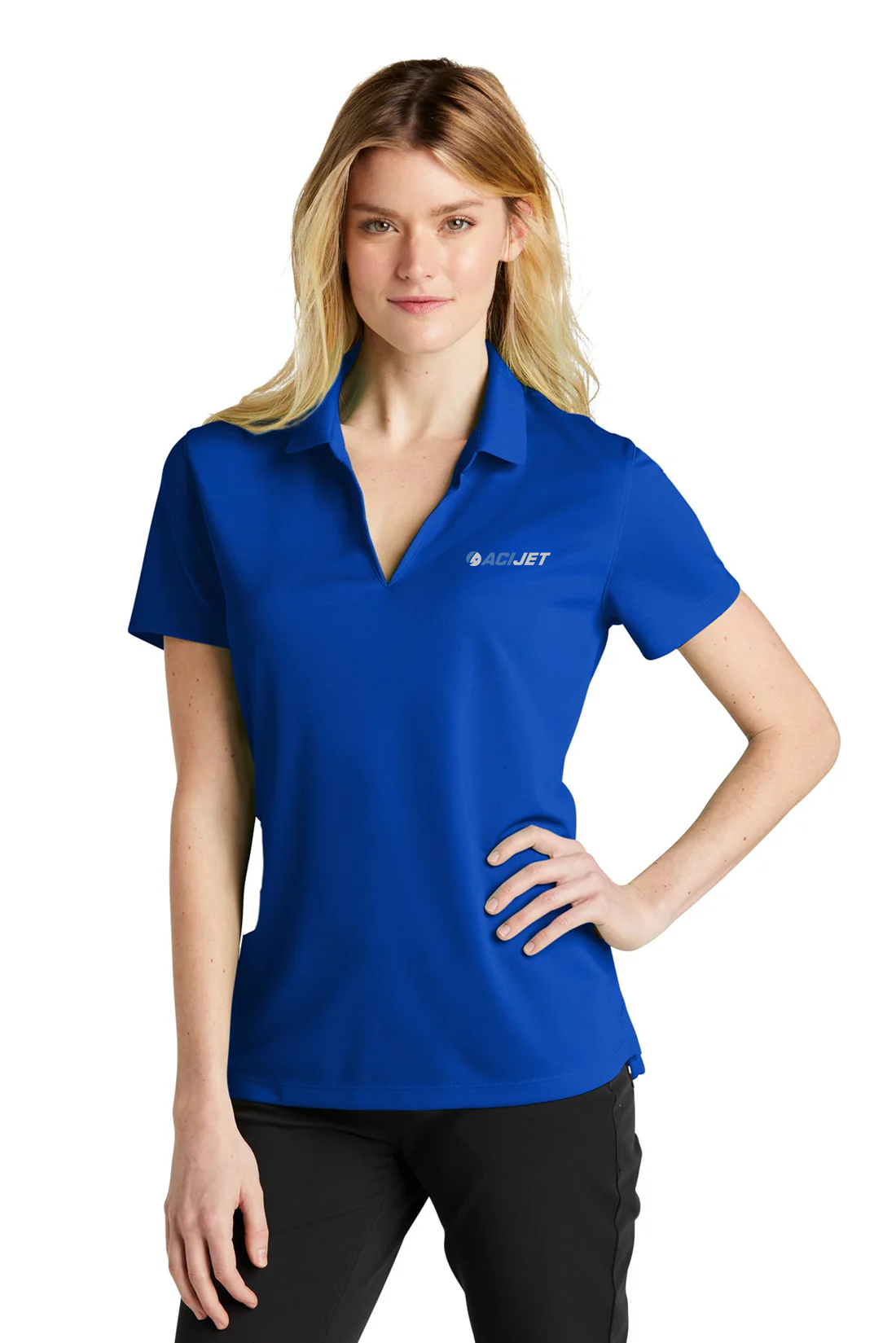 Nike Ladies Dri-FIT Micro Pique Polo, Game Royal [ACI Jet Uniforms]