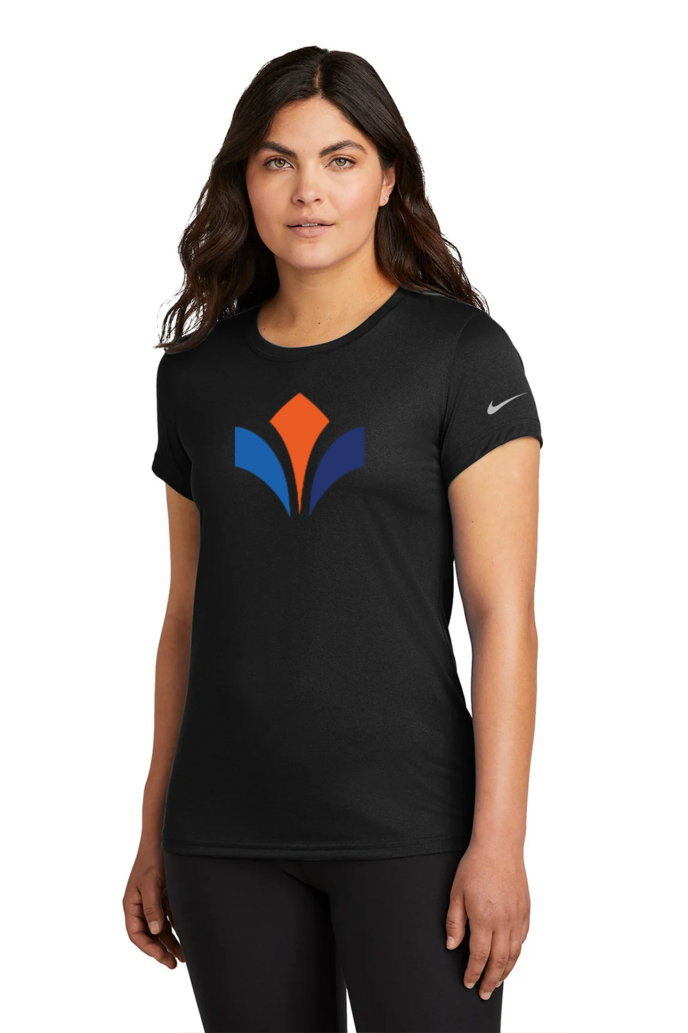 Nike Ladies Swoosh Sleeve rLegend Tee, Black [Zura Bio]