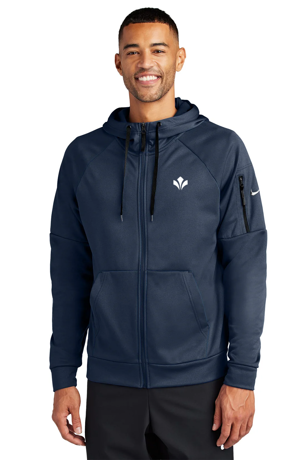 Nike Therma-FIT Pocket ZipUp Hoodie, Navy [Zura Bio]