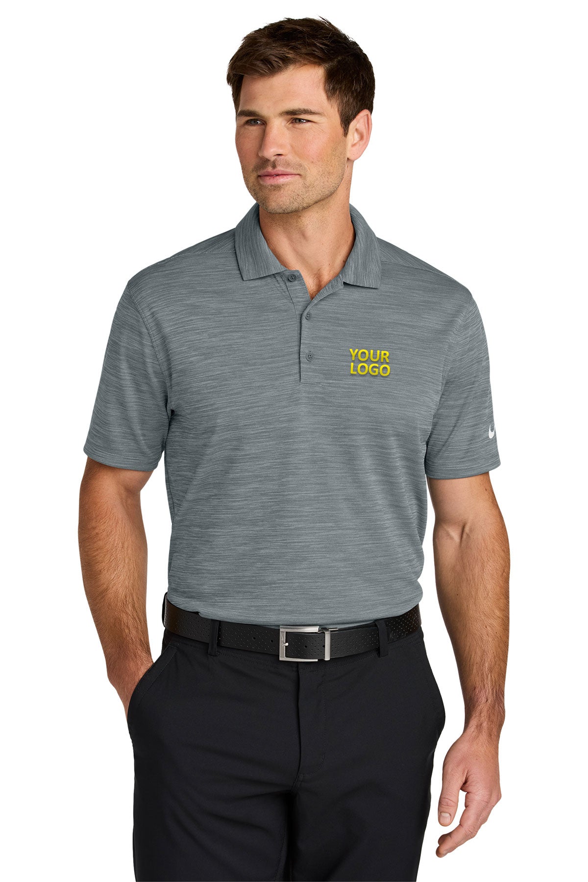 Nike Cool Grey NKFQ4792 custom dri fit polo shirts