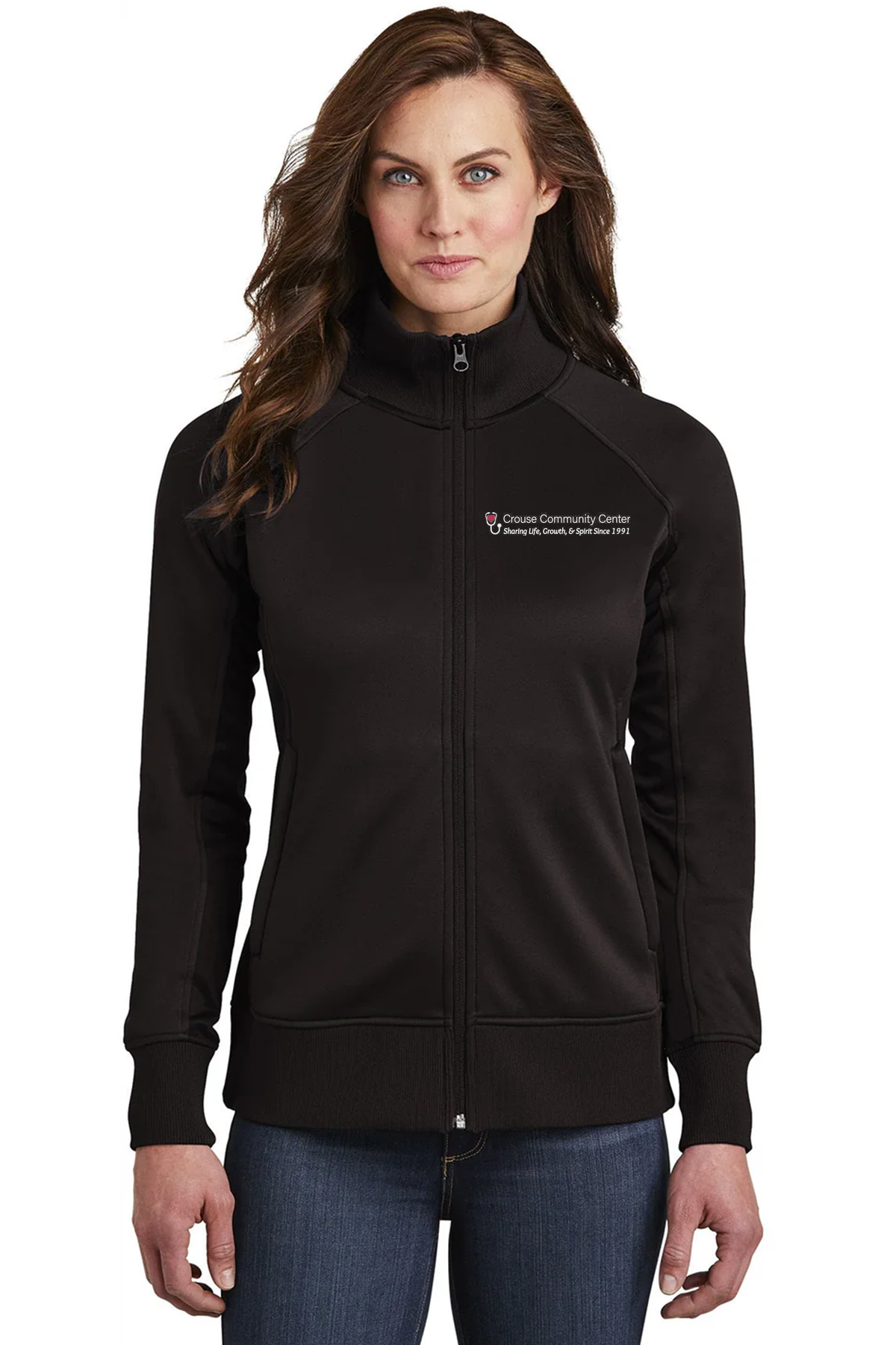 North Face Ladies Tech FullZip Fleece Jacket, Black [Crouse Community Center, Inc.]